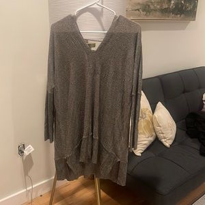 Gray long sweater
